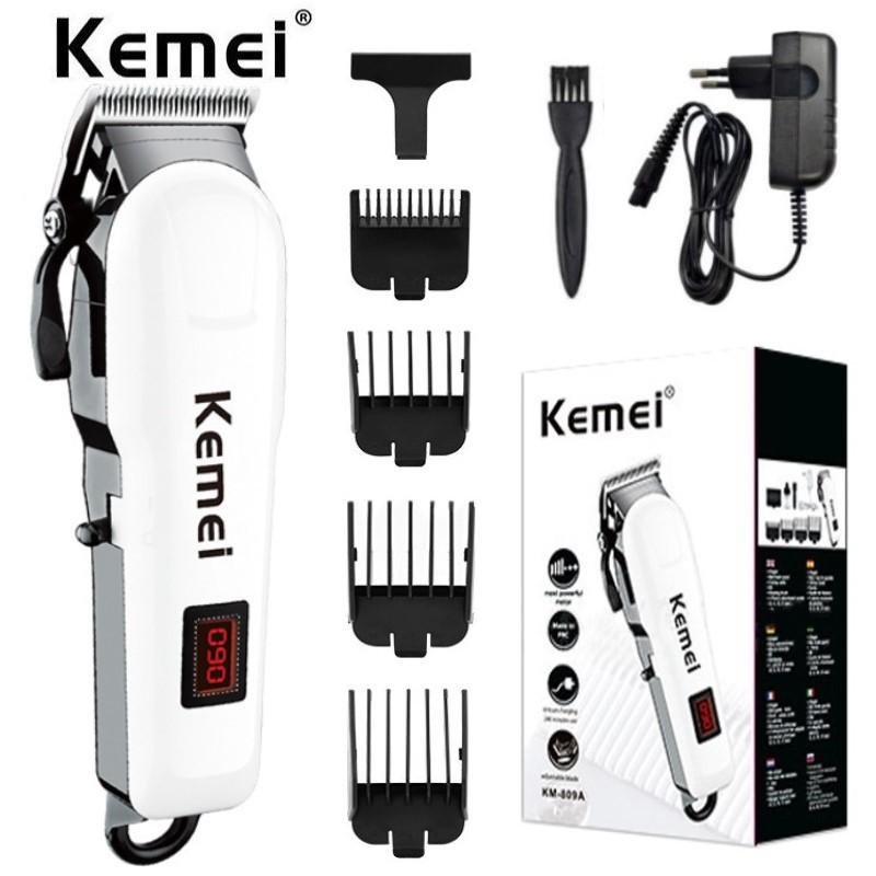 Kemei KM-809A Tông đơ cắt tóc siêu mạnh và sắc,Tông Đơ Cắt Tóc Không Dây Chuyên Nghiệp,Tông Đơ Cắt Tóc Chính Hãng Tạo Kiểu Chuyên Nghiệp Có Màn Hình Led Hiển Thị Pin Cạo Râu 9