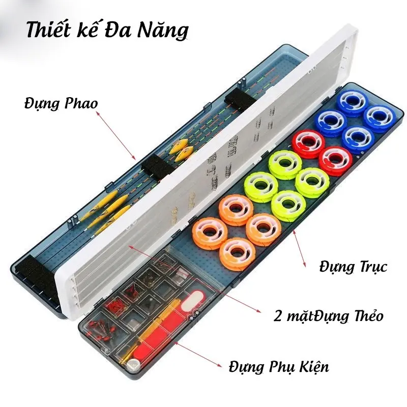 Hộp Đựng Phao,Trục Thẻo,Chất Liệu Silicon Siều Bền,Siều Nhẹ,Dài 55cm,Độ Bền Cao Đi Câu Bắt Cá Fishing Câu Cá 1