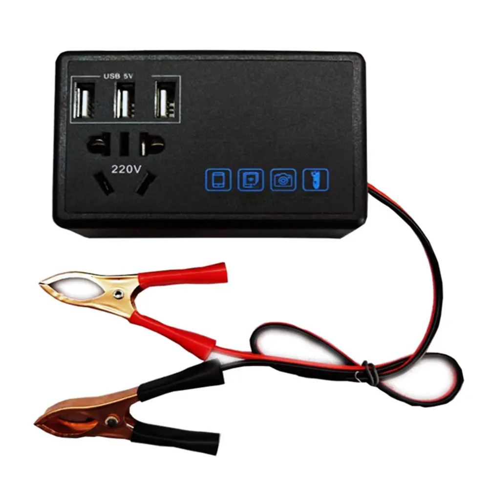 <che new="">Car 200W Converter Power Inverter DC 12V/24V To DC 220V Invertor Ports Adapter</che>