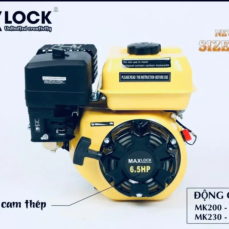Động cơ chạy xăng Maxlock  bánh cam thép> Bảo hành 12 tháng 4