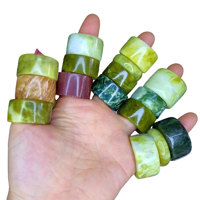 Size 20 đến 25 Nhẫn nam, nữ đá tự nhiên vòng chuỗi nhẫn đôi cáo và thỏ Đeo Tay