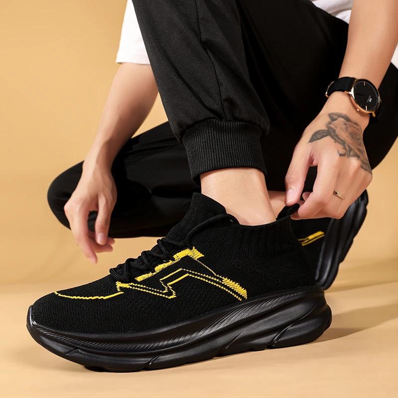 Custom Men Casual Sports Sneakers Sock Mesh Breathable Blank Chunky Height Increasing Running Walking Shoes for Women Trainers Runner_voghion.com