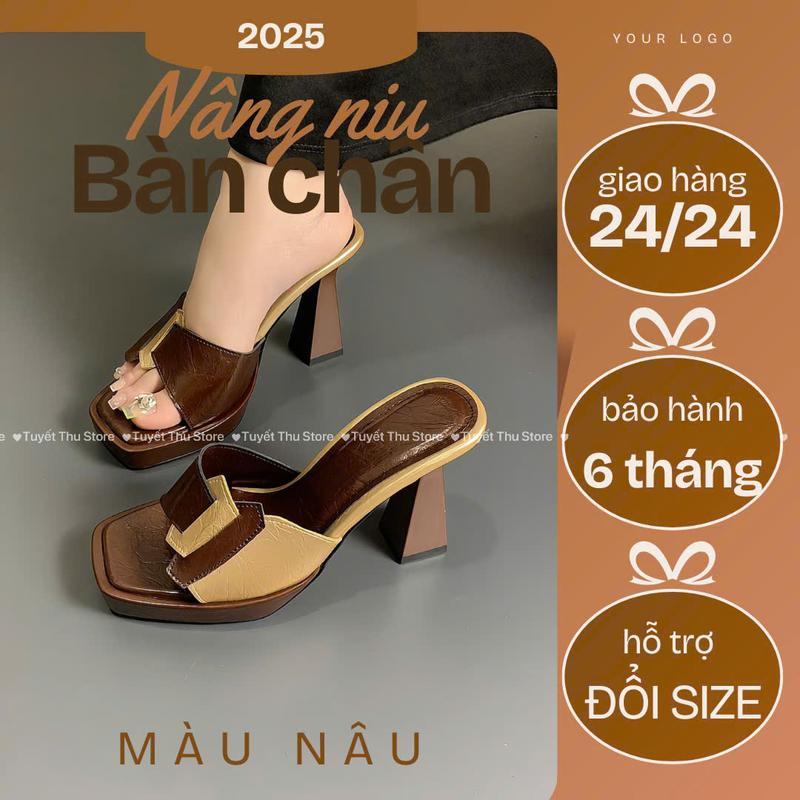 DÉP CAO GÓT ĐẾ ĐÚP CAO 10CM PHÍA TRƯỚC CAO 2CM HOTTREND