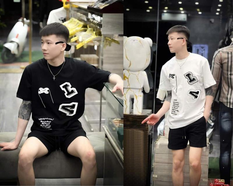 Áo thun nam nữ phối chữ phong cách boy phố sành điệu mẫu mới, chất vải cotton co dãn thoáng mát - Menswear - Cổ Tròn Unisex 0