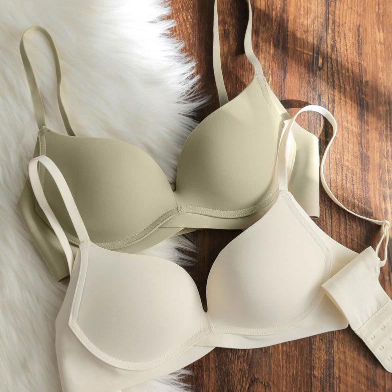 Áo Lót Su Non Áo Ngực Tàng Hình Không Gọng Nâng Ngực 2223 Bra Nữ Nhung Đen