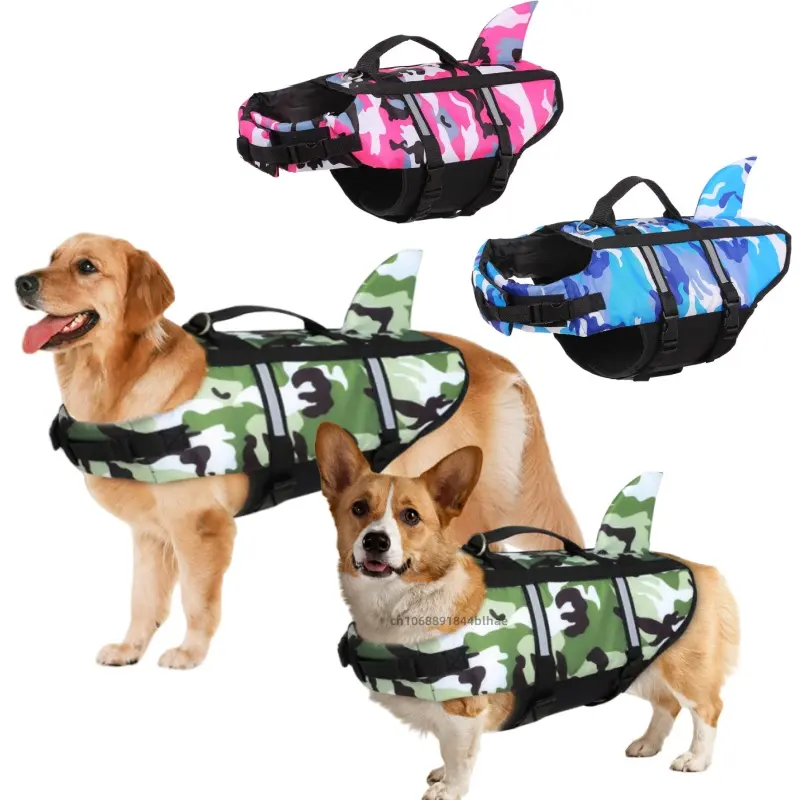 Summer Dog Life Vest Jacket Reflective Pet Clothes Puppy Swimwear Dog Life Jacket Safety Swimming Suit Dog Supplies