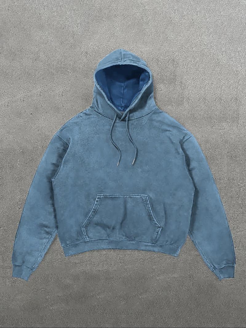 Product Introduction of Men's Vintage Graphic Print Hoodie, Casual Regular Fit Retro Long Sleeve Hooded Sweatshirt for Spring & Fall, Fashion Men's Top for Daily Wear, Pullover, Cotton 9