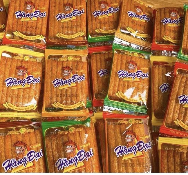 Bịch 60 Gói Snack Sườn Dê Nướng Hằng Đại, Đồ Ăn Vặt Cổng Trường, NSX in trên bao bì Food