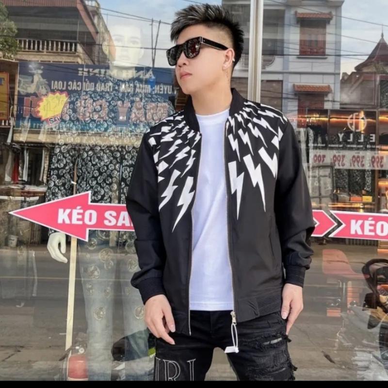 Product Introduction of Áo khoác gió 2 lớp tia sét nam nữ mùa đông 2023 13