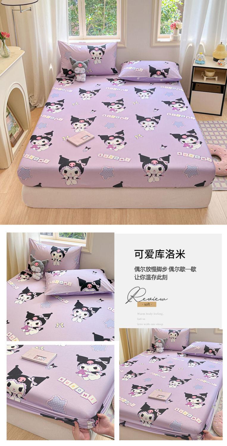 Product Introduction of 2025 Hello Kitty Children's Pure Cotton Fitted Sheet Bed Cover Full Cotton KT Cat Hello Kitty Cartoon Bed Sheet Student Mattress Cover 17
