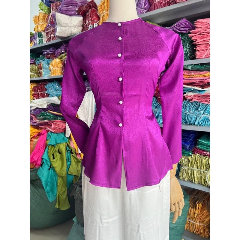 Product Introduction of Áo bà ba(không kèm quần) gấm hoa hồng nữ - Chất liệu cao cấp, tôn dáng và tôn da - Kem, Voi Women Nhung Top đồ lam [G10] 3