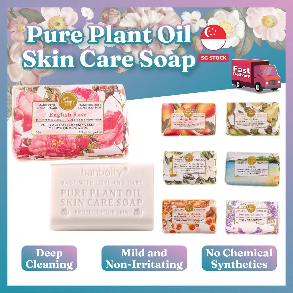 Hanbolly Soap Skin Care Moisturising Refreshing Fragrant Smell Bathroom Shower Plant Based