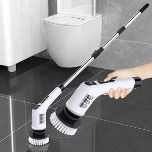 Portable Electric Cleaning Brush, USB Rechargeable Electric Spin Scrubber with 9 Replaceable Brush Heads, Household Cleaning Tool for Floor, Bathroom, Kitchen, Cleaner, Replacement Parts, Home
