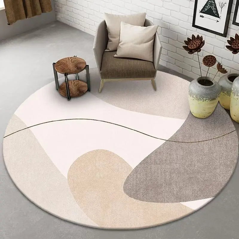 Thảm Tròn Phong Cách Wabi Sabi Nhật Bản, Thảm Trải Sàn, Thảm Phòng Ngủ Sang Trọng Tối Giản Bắc Âu, Thảm Bàn Cà Phê Phòng Khách Thảm Giỏ Treo 1