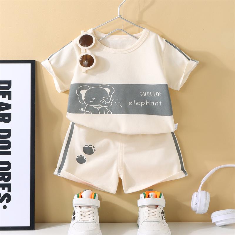 Product Introduction of (80-130cm) 0-6yrs Terno Short Sleeved Baby Kids Terno Set Outfit For Boy Girl T-Shirt Shorts Shirt Shorts Pattern Casual Pullover Children Suits Sando Sleeveless Nightwear Sleepwea R 43
