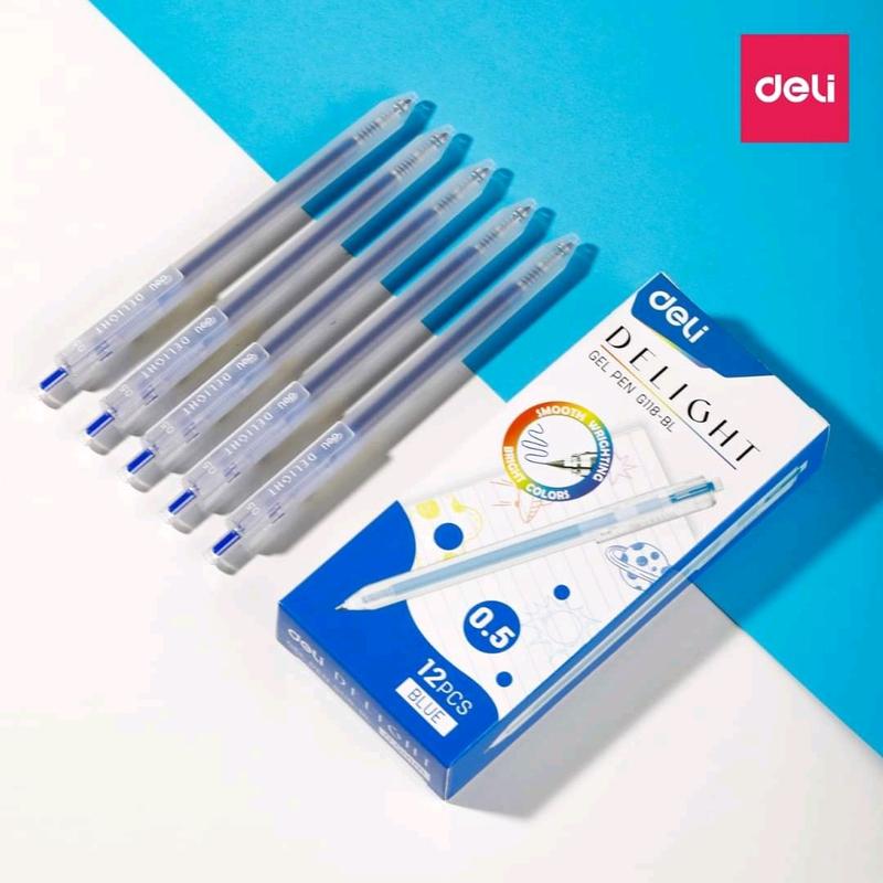 Bút Gel Deli G118 - Nét 0.5mm - Nhiều màu viết tiếng trung
