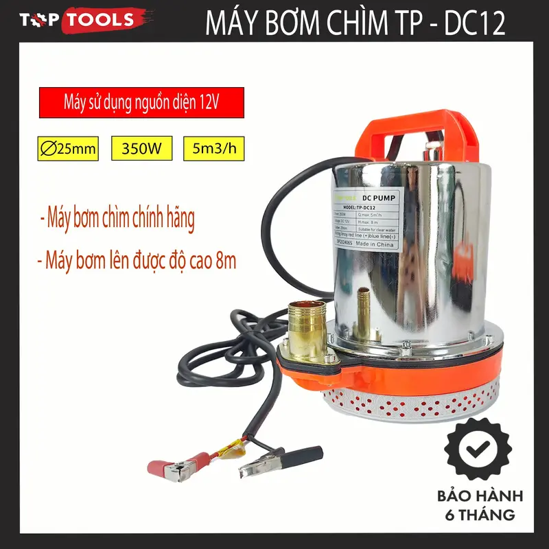 MÁY BƠM CHÌM, BƠM TÕM TP-DC 12, MÁY BƠM CHÌM, BƠM TÕM SỬ DỤNG ĐIỆN 12V, TIỆN LỢI DỄ DÀNG SỬ DUNG, AN TOÀN TUYỆT ĐỐI - bảo hành 6 tháng 0