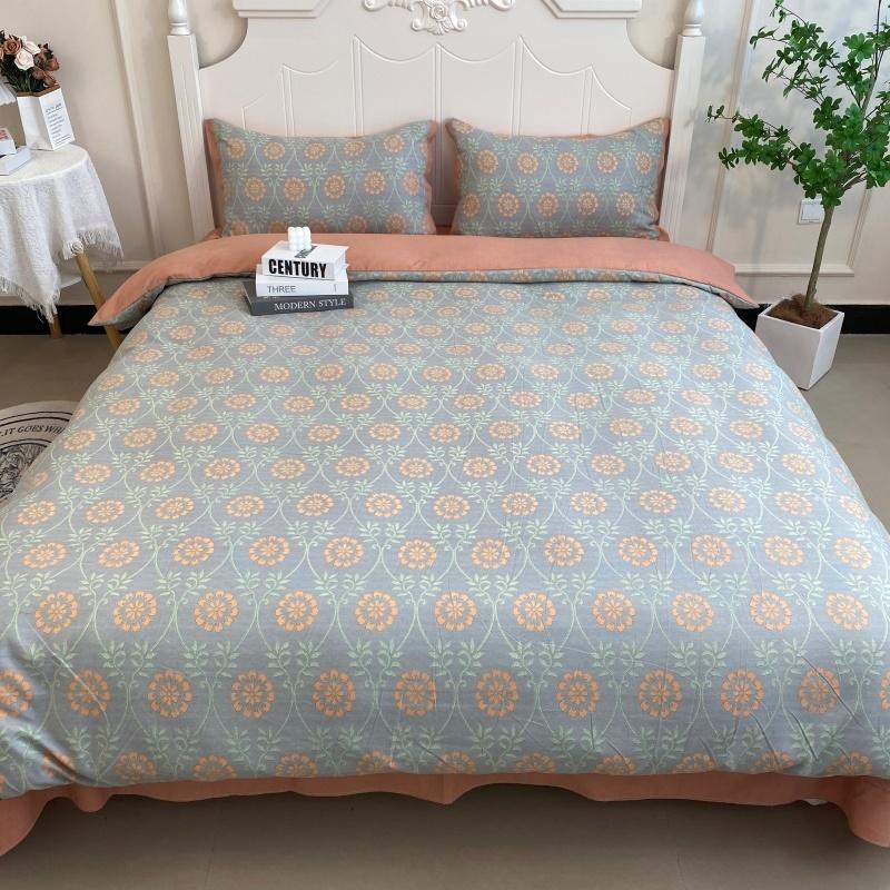 Double-Layer Yarn Warm Woolen Cotton Brushed Four-Piece Thickened Soft Warm Double-Sided Velvet 4