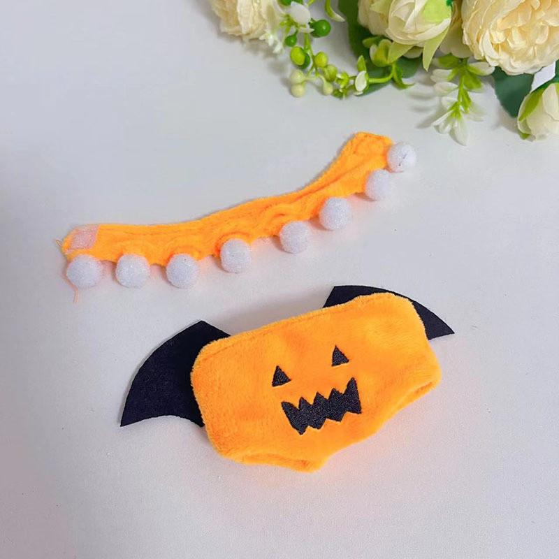 Product Introduction of Quần Áo Bí Ngô Halloween Labubu, TK, Thời Trang, Búp Bê, Quần Áo Bí Ngô Cánh Dơi Kèm Mũ, Phù Hợp Với 17cm Labubu 15