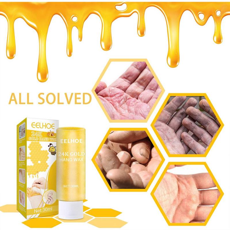 24K Honey Hand Care Masks Exfoliating Calluses Soothe Moisturizing Hand Mask 2