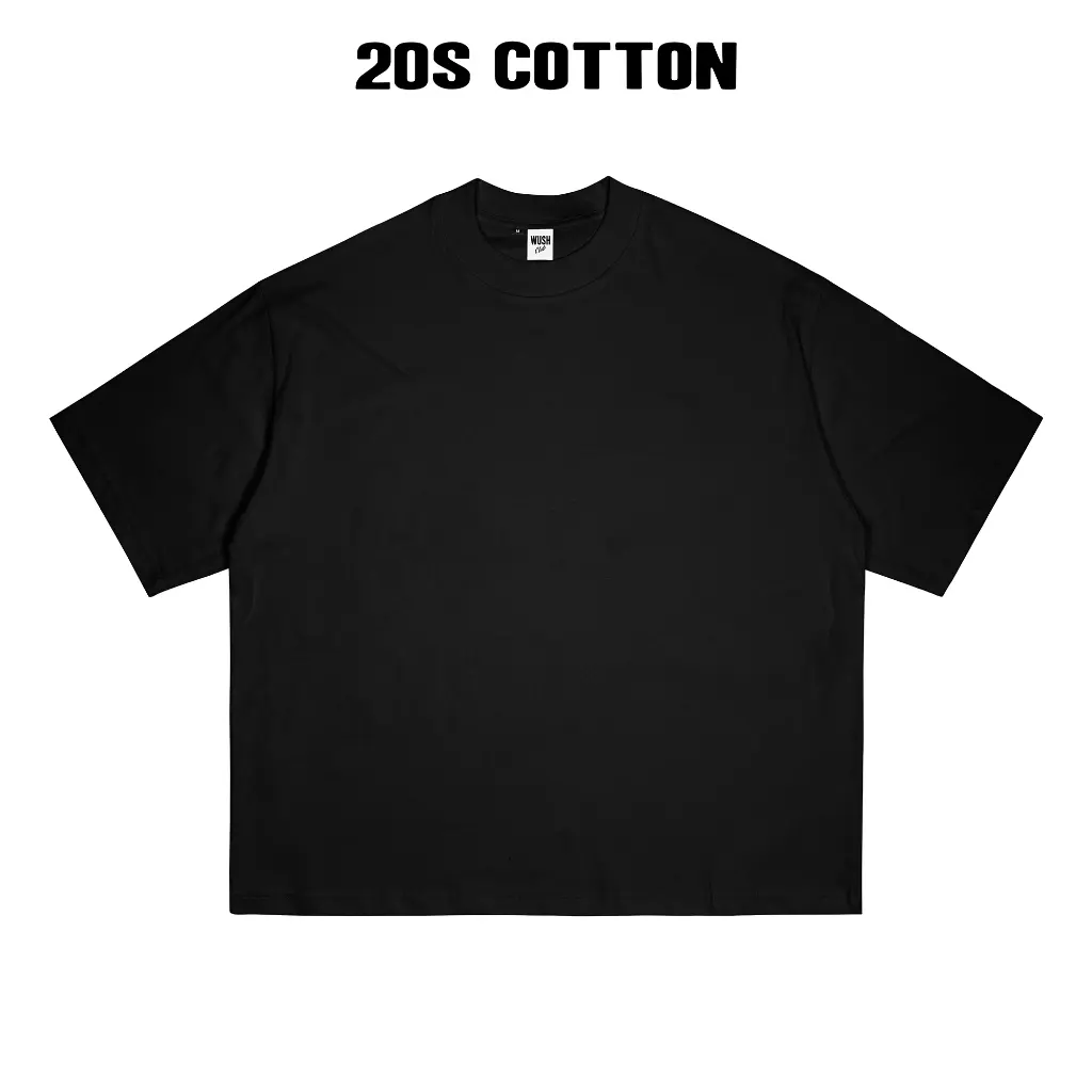 20S BOXY FIT HEAVYWEIGHT TEE BAJU KAOS DISTRO PRIA WANITA OVERSIZE COTTON COMBAD POLOS BASIC HITAM