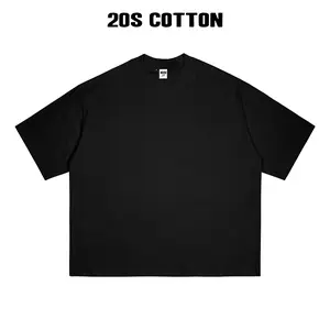 20S BOXY FIT HEAVYWEIGHT TEE BAJU KAOS DISTRO PRIA WANITA OVERSIZE COTTON COMBAD POLOS BASIC HITAM