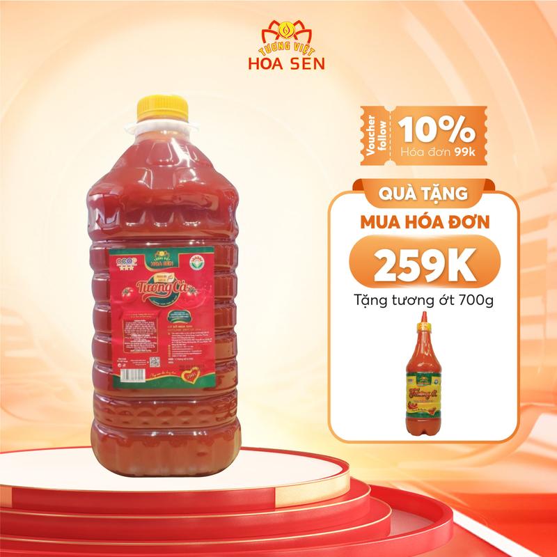 Tương Cà 5kg- Tương Việt Hoa Sen Nước Sốt Gia Vị chai tương cà tương  ớt 5 lít Chua tự nhiên