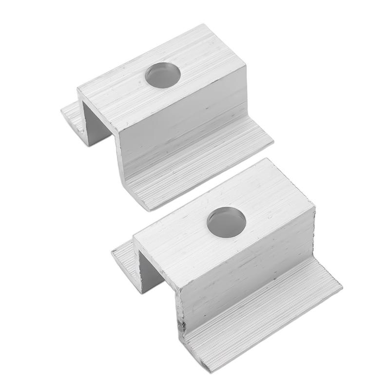 10Pcs Solar Middle Clamp PV For Frame Height 25-50MM Aluminum Alloy Solar Access 6
