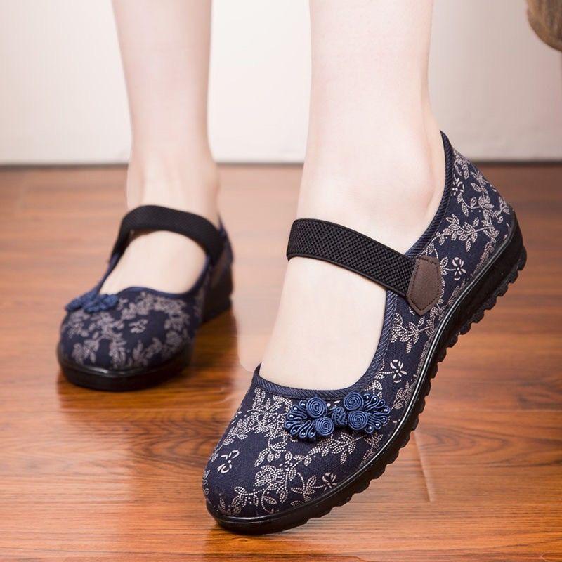 Giày trung niên nữ, giày lười vải thể thao cho mẹ Shoes