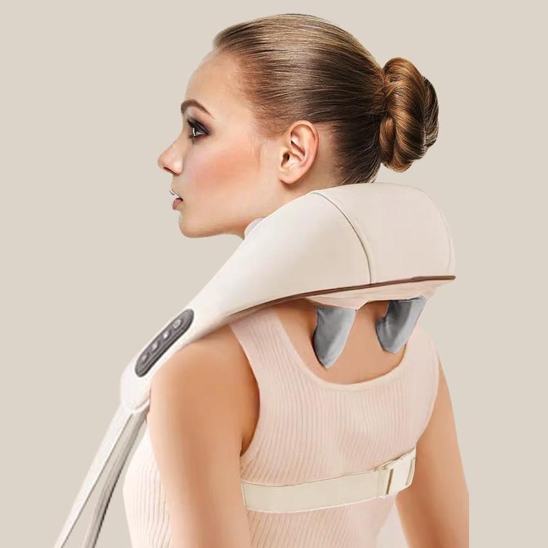 Neck & Shoulder Massager 3D Anthropomorphic Kneading Heating USB Rechargeable Electric Wireless Trapezius Muscle Cervical Massager For Neck, Back, Waist, Leg Massage, Stocking Fillers Gift 1