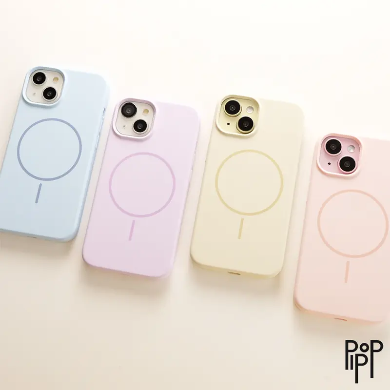Velvet Silicone Pastel Magsafe Phone Case 3