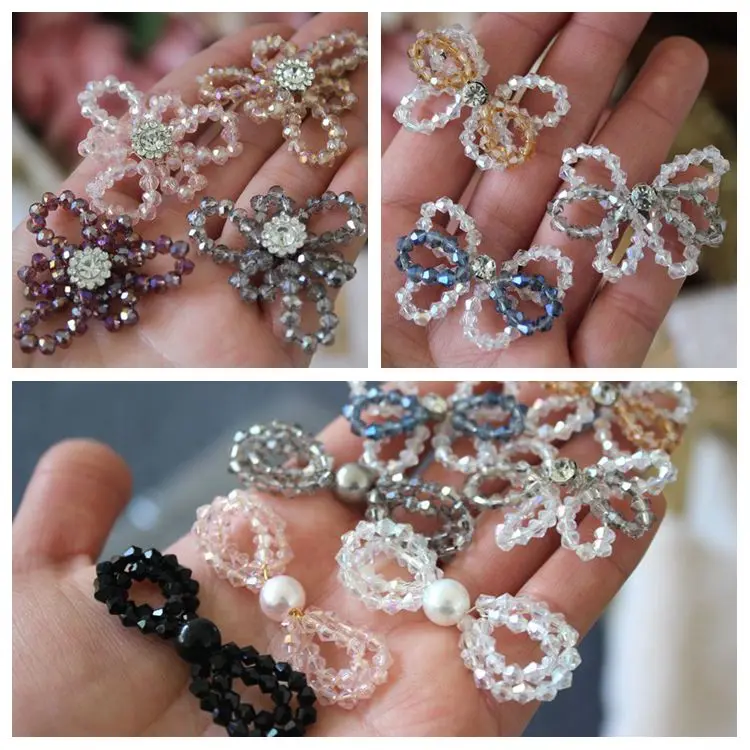 Beaded Bow Tie Headwear Brooch Material BA0122