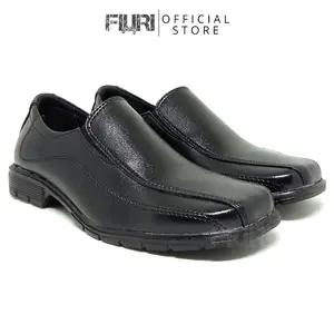 FIURI OFFICIAL - ALDI 34-37 HITAM - PANTOFEL POLOS ANAK LAKI LAKI - SEPATU PANTOPEL SEKOLAH SD FORMAL - SEPATU PESTA ANAK KECIL COWOK - SEPATU ULANGTAHUN