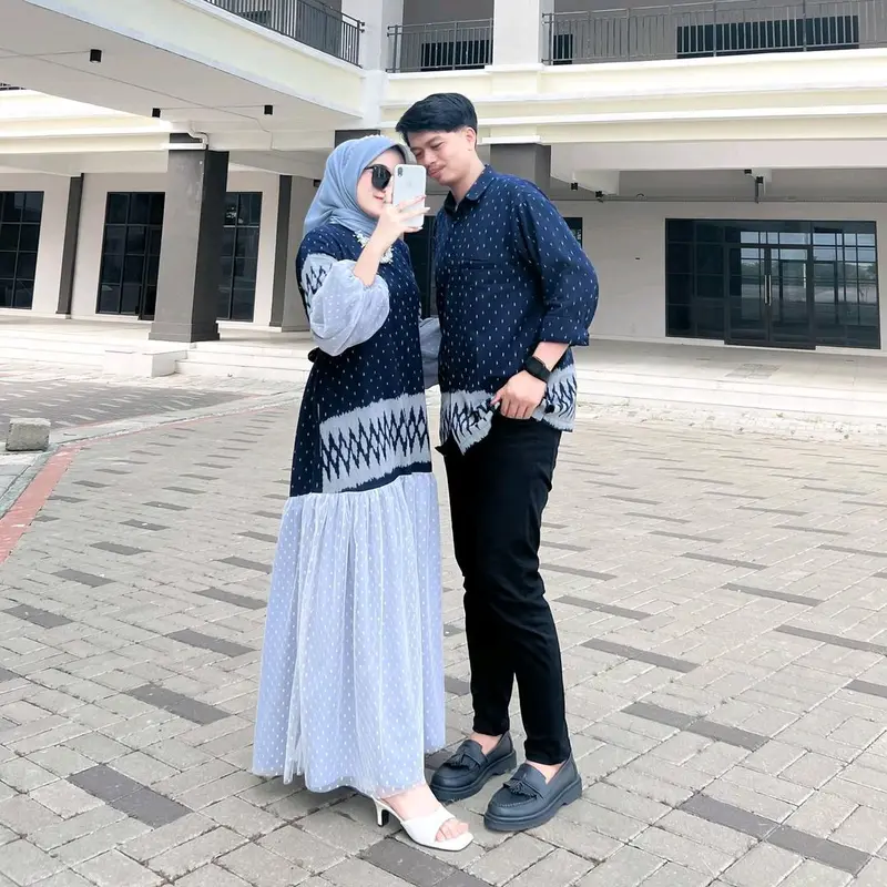 REANA DRESS TENUN NAVY - COUPLE BAJU TENUN 3