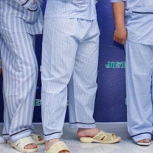 Quần Kẻ Ông Già, Quần Pijama Ông Già, Quần Pijama Nam Trung Niên Mặc Nhà