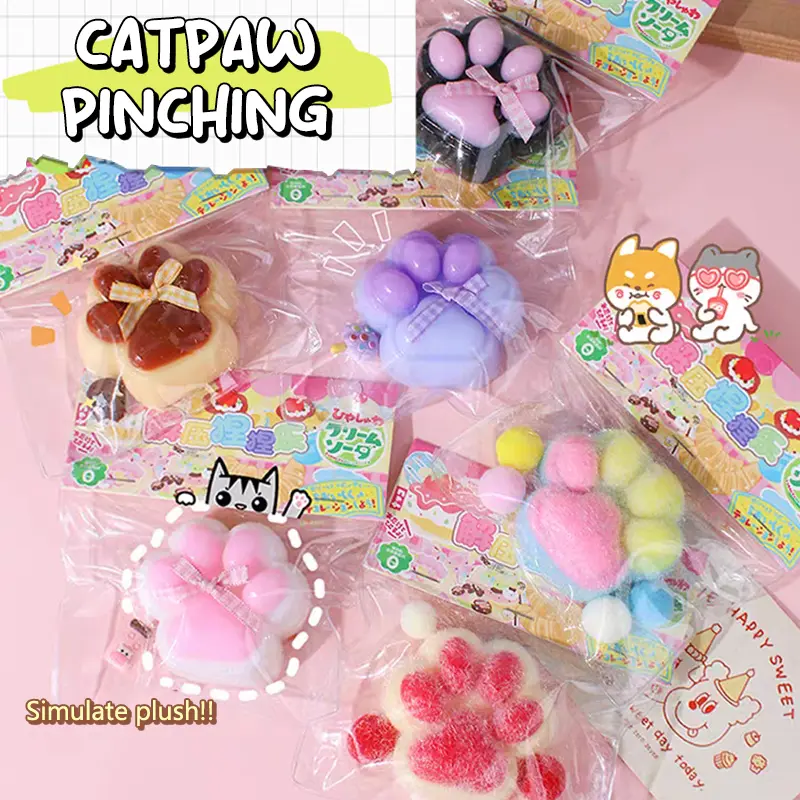 Đồ Chơi Squishy Giải Tỏa Căng Thẳng Mochi Taba Thiết Kế Chân Mèo, Chất Liệu Nhồi Bông Và Silicon Dễ Thương, Nảy Chậm, Đồ Chơi Giảm Căng Thẳng Véo, Đồ Chơi Thông Hơi Giải Tỏa Căng Thẳng