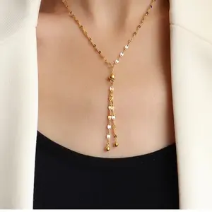 KALUNG TITANIUM WANITA LIONTIN PERMATA JUNTAI Girl