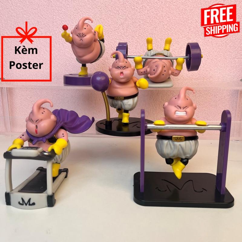 Hàng Hot Set 5 Mô Hình Majin Buu - Mô Hình Dragon Ball Kèm Poster Đồ Chơi Toy