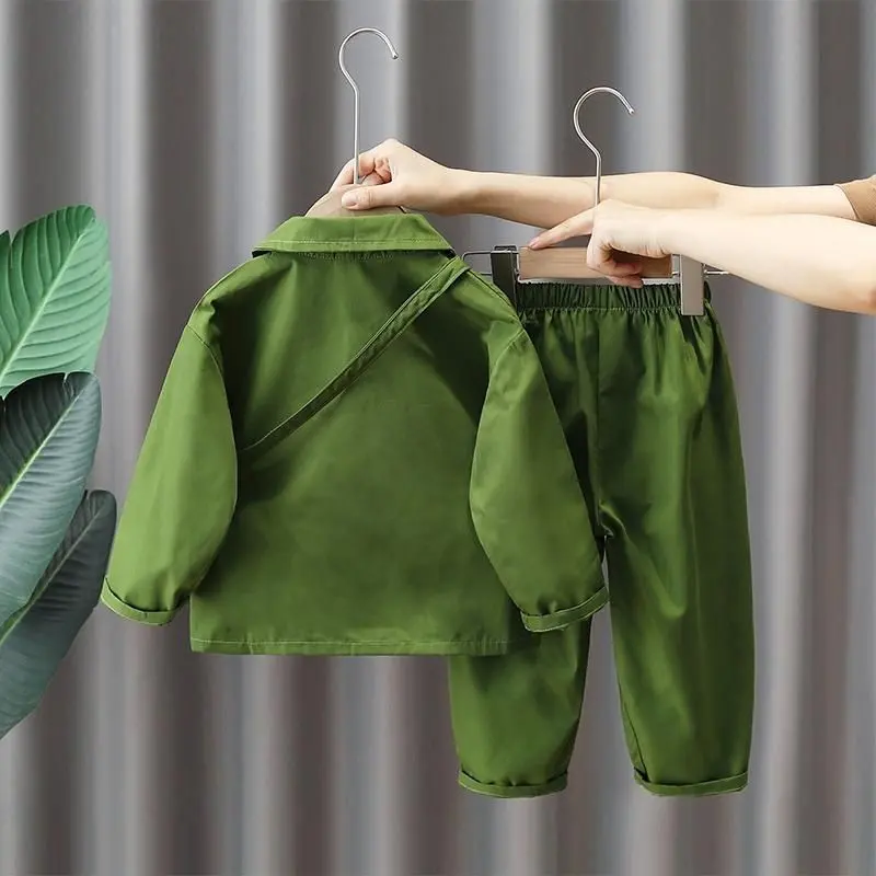 Trang Phục Quân Đội, Trang Phục Đội Quân Đội Bé Trai, Bộ Đồng Phục Mùa Xuân Và Mùa Thu Cho Trẻ Em, Phong Cách Hồng Quân, Quần Áo Quân Đội Giải phóng Nhân Dân Thích Hợp Cho Chiến Binh Quân Đội Tuyến Đường 8, Bộ Trang Phục Hợp xướng, Năm 2024 5