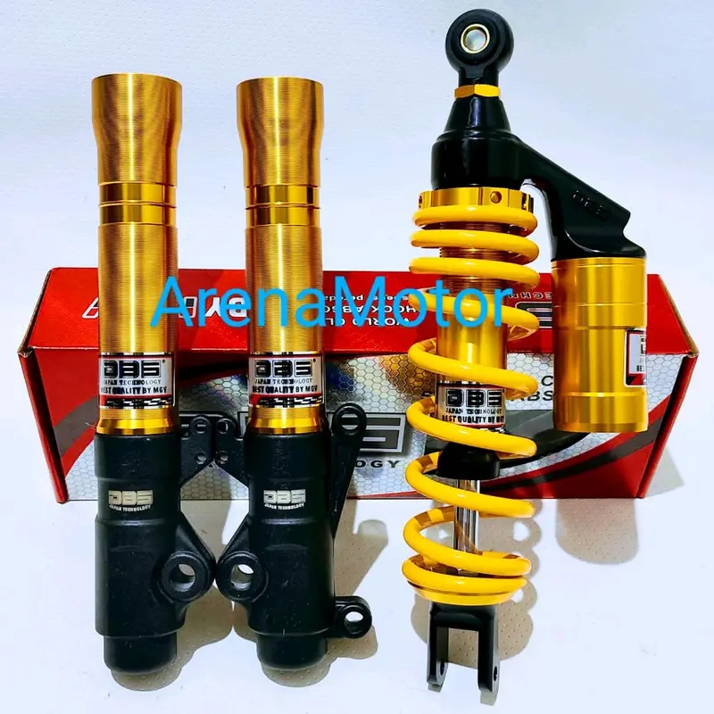 DBS Shock Belakang + Tabung Shock Depan ukuran 310mm 330mm bisa untuk motor beat, vario110, vario125, vario 150,scoopy, spacy, genio, Best Quality Original DBS MGV 2