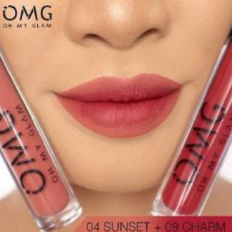 ( 2 PCS PAKET ) Ombre Lipstik OMG OH MY GLAM | Lipcream OMG Ombre Coffee Edition | Ombre Lips OMG Tahan Lama Bibir Lipstick Creamy Gloss 2