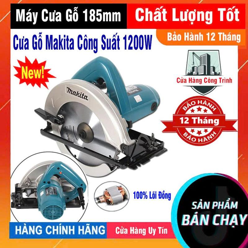 Máy Cắt Gỗ Makita 5806b (185mm),Máy Cắt Đá Bàn 1 Tấc 8 công suất 1200w - Tặng Đĩa Cắt 185mm Tặng Kèm Lưỡi Cưa Bảo Hành 12 Tháng