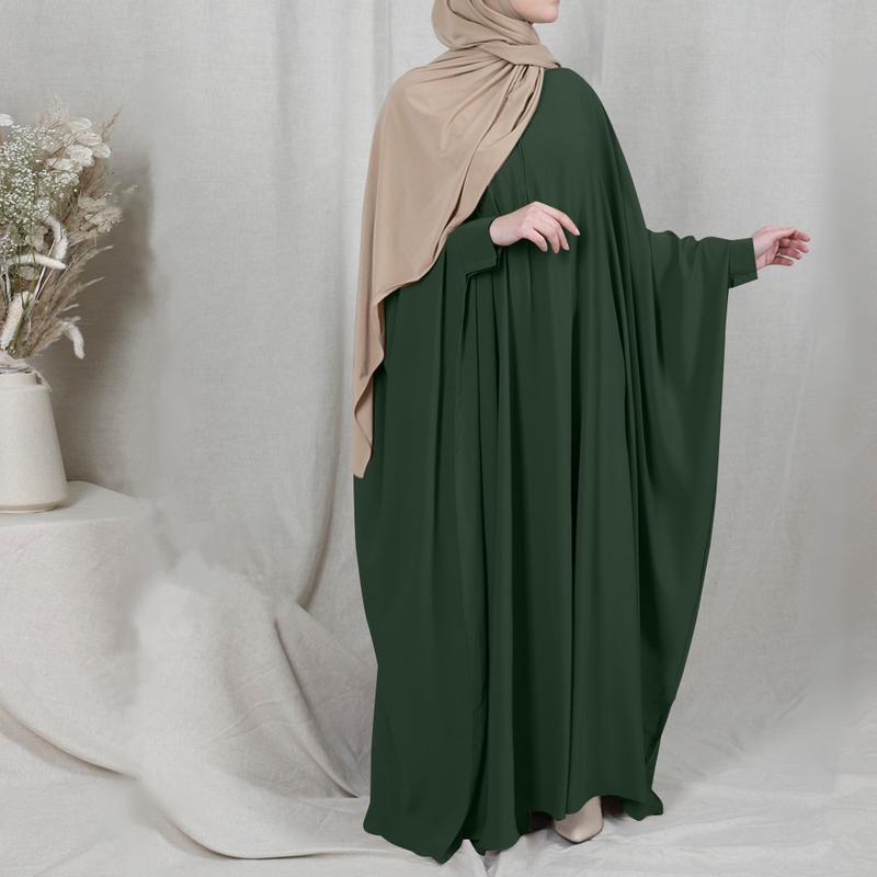 Product Introduction of Large Swing Solid Color Robe Dress plus Size Women's Loose Casual| abayas singapore alaydrus bambina baju kurung raya 2025 ke barung butterfly sparkly dress coquette mesir black lavella luna plus size pashmina zainab collection glitter 15