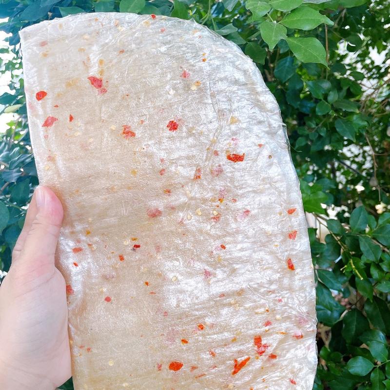 Bánh tráng phơi sương muối ớt dùng chay (500gr) Ăn Vặt