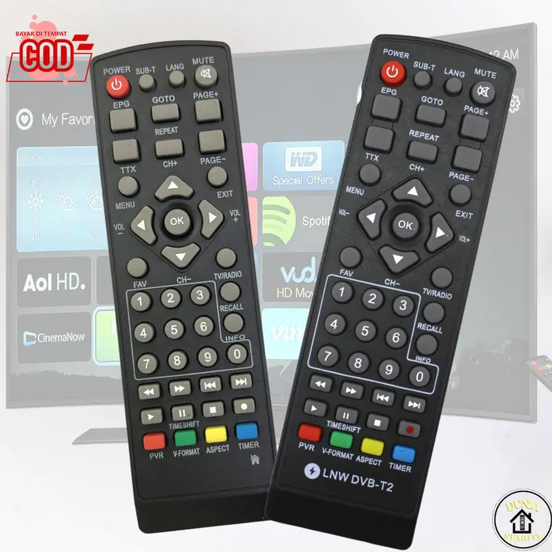 TANPA SETTING!!! Remot Remote Stb Set Top Box Dvb-T2 Luby New/Matrix Silver/Advance/Infico/Supper HD/Wellhome/Noise/Sanex Vitara/Pioline/Evercross/Venus/Hinomaru/EZ Box/Finito/T2 U001/U002/SOGO 2