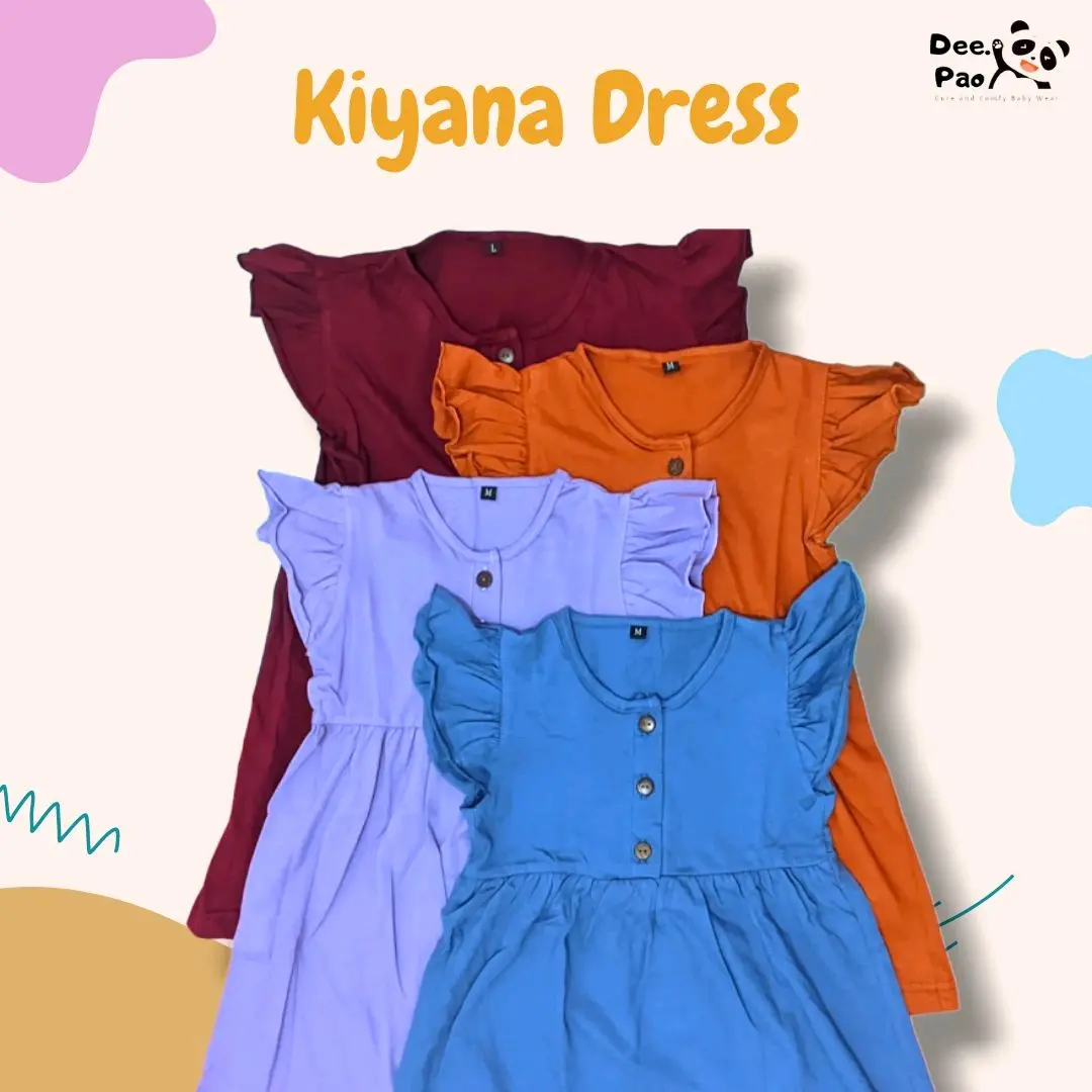 Deepao Dress Anak Perempuan Kiyana Dress / Dress Anak Perempuan / Home Dress Santai