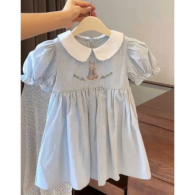 OH OH KIDS -04- VÁY KẺ CỘC TAY MÙA HÈ CAO CẤP DÀNH CHO CÁC BÉ GÁI 0