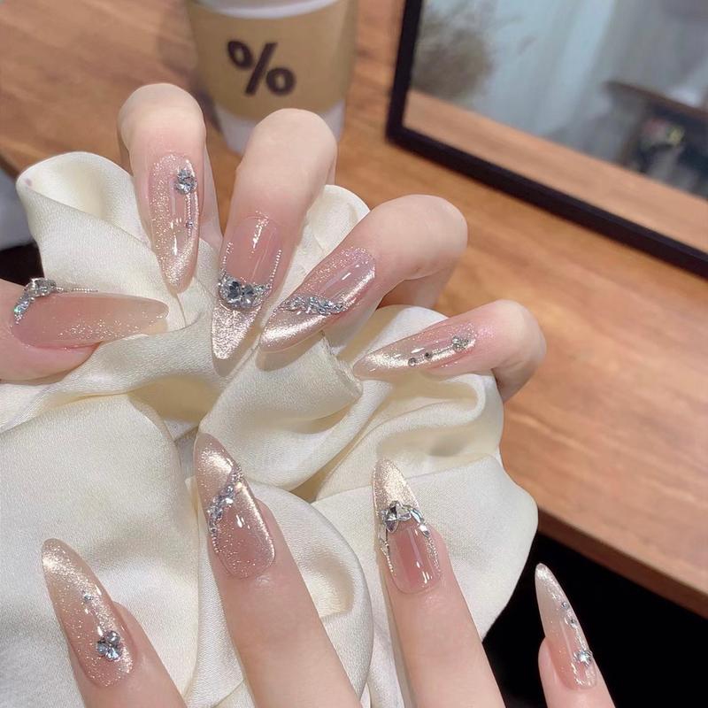  M29 NAILBOX THIẾT KẾ MÀU THẠCH MẮT MÈO ÁNH TRĂNG GẮN ĐÁ 