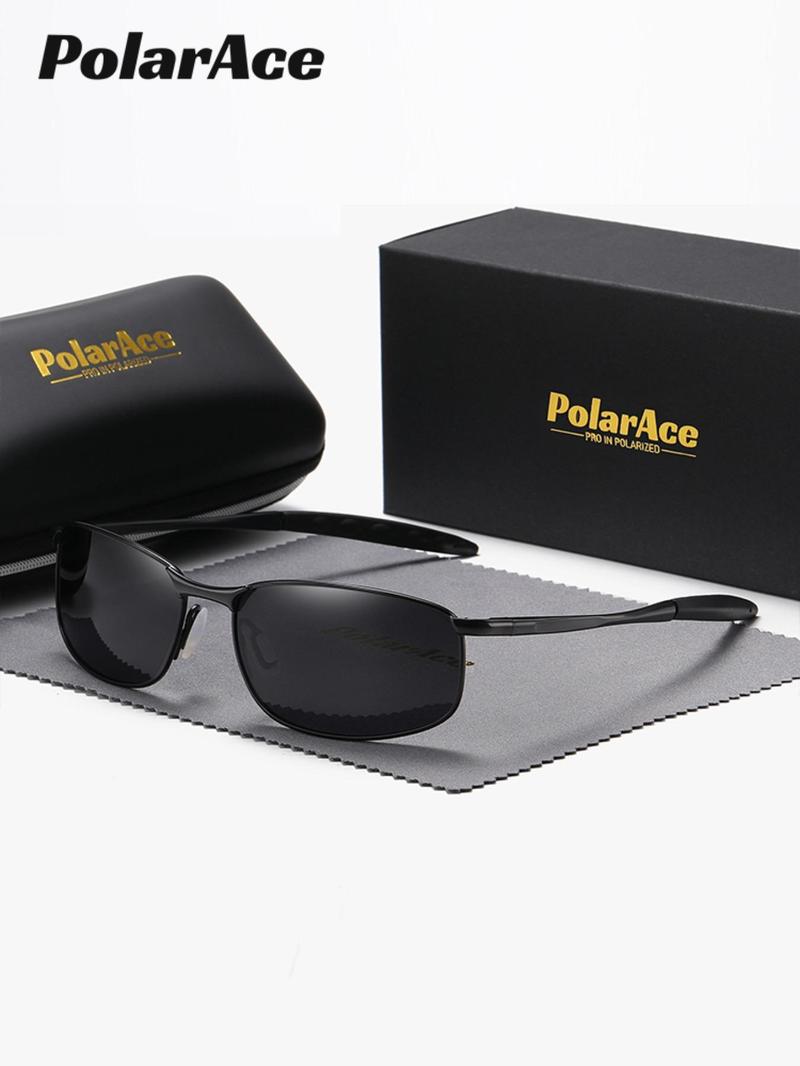 Product Introduction of Polarized Square Frame Sunglasses with Storage Case, 1 Pair Trendy Casual Sunglasses for Everyday Use, Fashion Accessories for Outdoor Activities 12