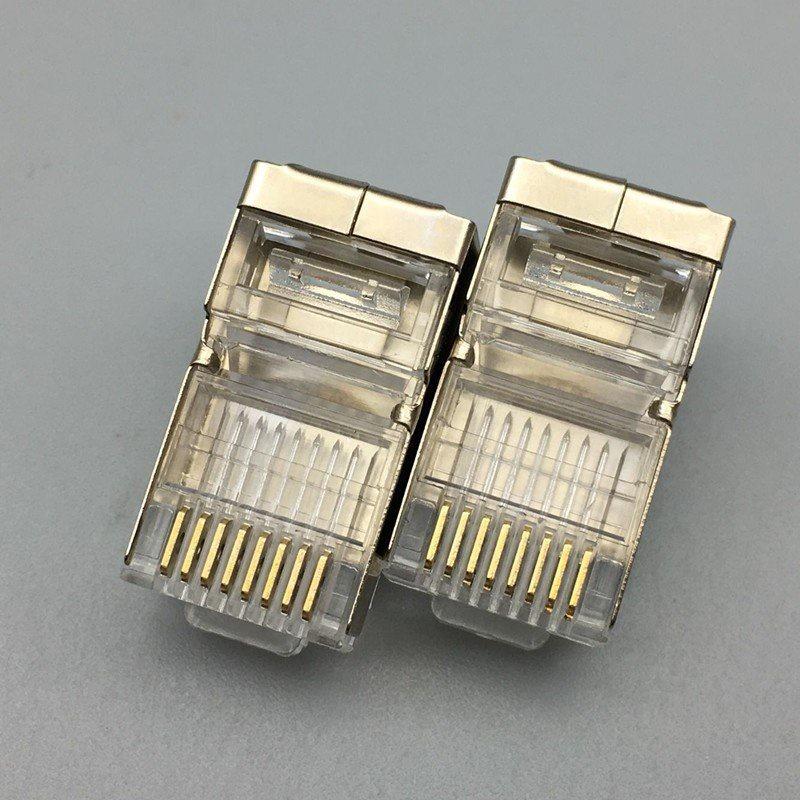 Hạt mạng xuyên thấu Cat5 Cat6 bọc sắt mạ vàng chống oxy hóa tốt (Hộp 100 hạt) 4
